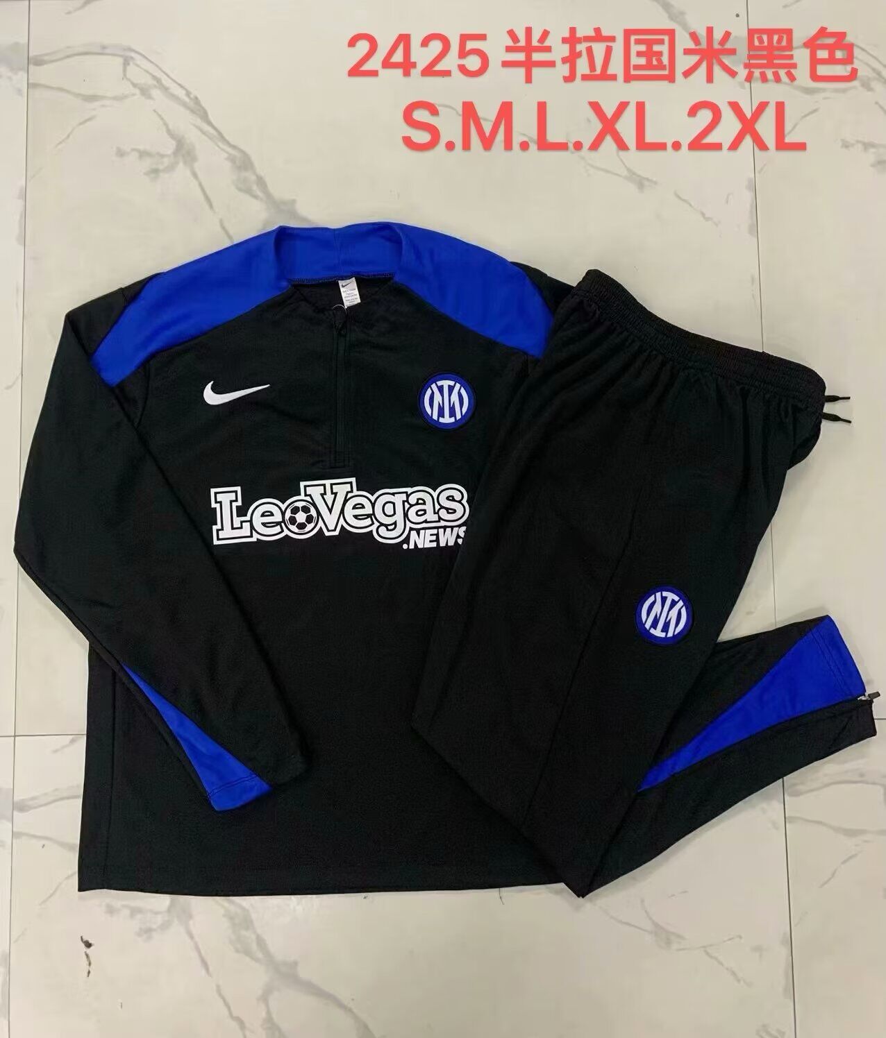 AAA Quality Inter Milan 24/25 Tracksuit - Black/Blue